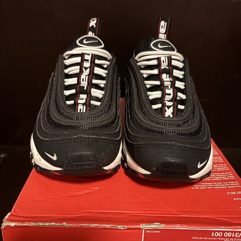 Black And Grey Reflective Nike Air Max 97 GS Youth Size 5.5Y - Picture 4 of 8